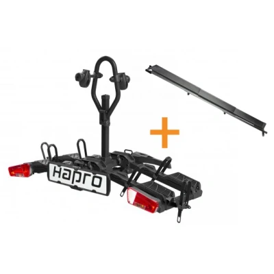 Afbeelding van Hapro Atlas Premium XFold II Trekhaakfietsendrager 13 Polig 2 Fietsen + Oprijgoot
