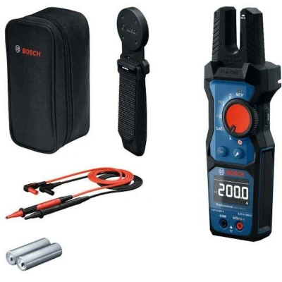 Afbeelding van BOSCH GFM 1000 15 vorkstroomtang met magnetische hanger in opbergetui (2x 1,5V AA batterij) 0601077401