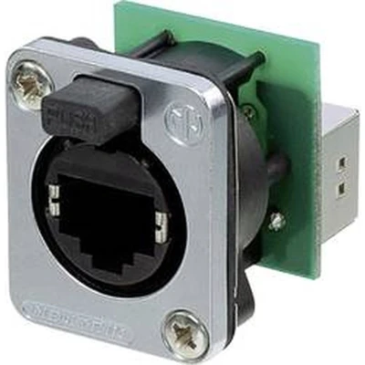 Afbeelding van Neutrik NE8FDP SE RJ45 dataconnector etherCon D serie Bus, recht Aantal polen: 8P8C Zwart 1 stuk(s)