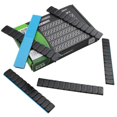 Afbeelding van Balanceermassa, 25 stuks, zwart, 12 x 5 g, gewicht D, plakstrip, 60 met afpellen kg, g 12, 1,5 kg