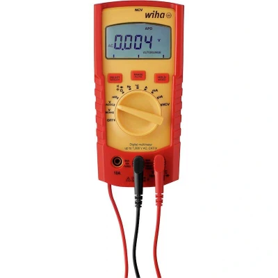 Image de WIHA 45215 multimètre numérique jusqu&#039;à 1000V AC, CAT IV avec 2x piles AAA