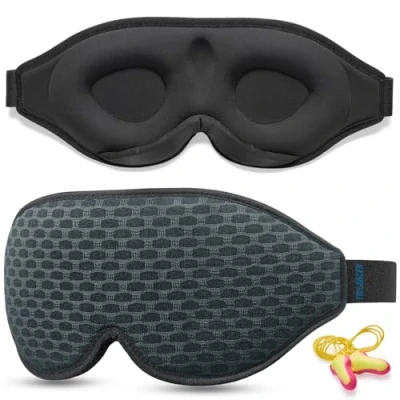 Afbeelding van 2025 Innovatief Slaapmasker voor Mannen en Vrouwen, 100% Lichtblokkerend Ontwerp Oogmasker om te Slapen, een Dutje Doen, Mediteren, Reizen