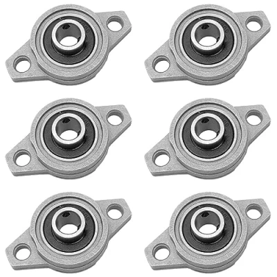 Afbeelding van GOIYZTTR KFL000 Flenslager, 6 stuks, 10 mm, zinklegering, kogellager voor machines, KFL serie, transportsystemen
