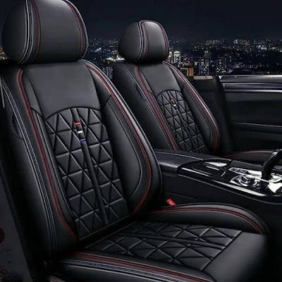 Afbeelding van autostoelhoezen 2 stuks lederen universele set geschikt voor BMW 1 Series 3 5 E65 E66 F01 F02 X1 X3 X4 X5 X6
