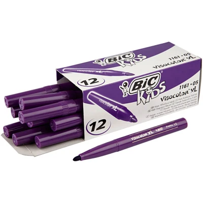 Afbeelding van Bic Kleurstiften Visacolor Xl 3 Mm Paars 12 Stuks