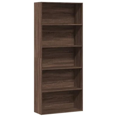 Afbeelding van vidaXL Boekenkast 80x30x189 cm bewerkt hout bruin eikenkleur