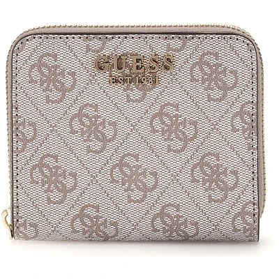 Afbeelding van GUESS Zamira SLG Zip Around Wallet S Dark Taupe Logo, Logo