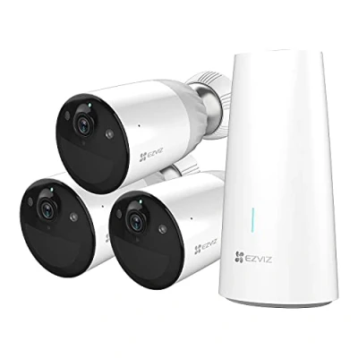 Afbeelding van EZVIZ BC1 B3 1080P bewakingscamera, wifi, voor buiten, draadloos, op accu, 12900 mAh, looptijd 365 j, personendetectie, nachtzicht in kleur, bidirectionele audio, IP66, actieve verdediging