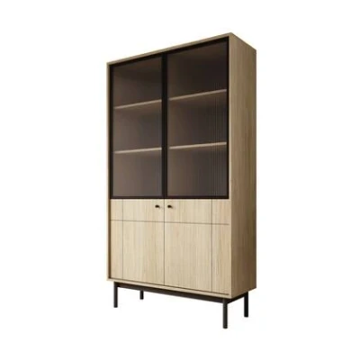 Afbeelding van Meubella Vitrinekast Jules 1 Eiken 104 cm