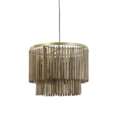 Afbeelding van Light &amp; Living Hanglamp Gularo 60x60x43 Bruin