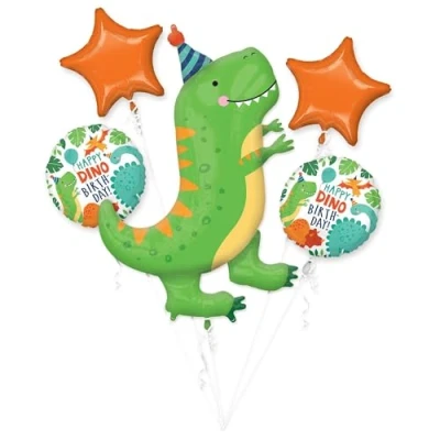 Afbeelding van Helium Ballonnen Boeket Dinosaurus Dino Mite Leeg