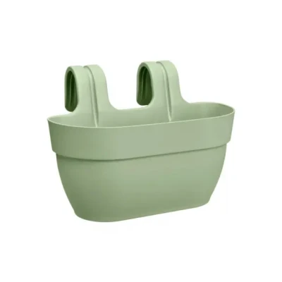Afbeelding van Elho Vibia Campana Easy Hanger M 36 Balkonbak met Ophanghaken 100% Gerecycled Plastic Ø 36.0 x H 26.5 cm Pistachegroen