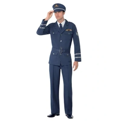 Afbeelding van Dressing Up &amp; Costumes War Army Militair Ww2 Air Force Captain Co
