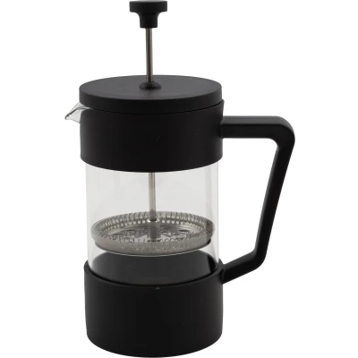 Afbeelding van Point Virgule French press cafetiére uit Glas Zwart 600ml / 14 x 9 18.5 cm