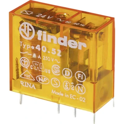 Afbeelding van Finder 40.52.8.012.0000 Printrelais 12 V/AC 8 A 2x wisselcontact 1 stuk(s)