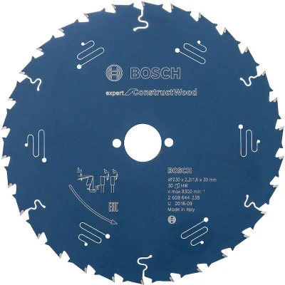 Image de BOSCH 2608644338 lame de scie circulaire Expert for Construct Wood, 230 x 30 2.5 mm, 30T