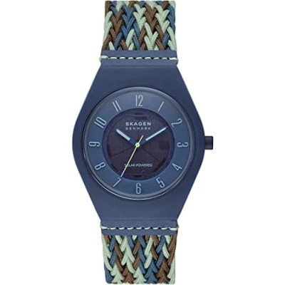 Afbeelding van Skagen Traditional SAMSØ Series Horloge, Heren, Maat: One Size, Blue green tan