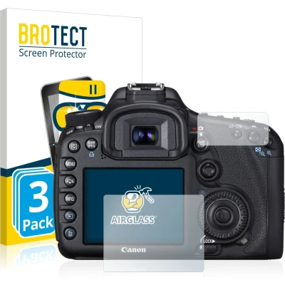 Afbeelding van BROTECT Screenprotector voor Canon EOS 7D Folie Beschermfolie Beschermglas transparant (3 Stuks)