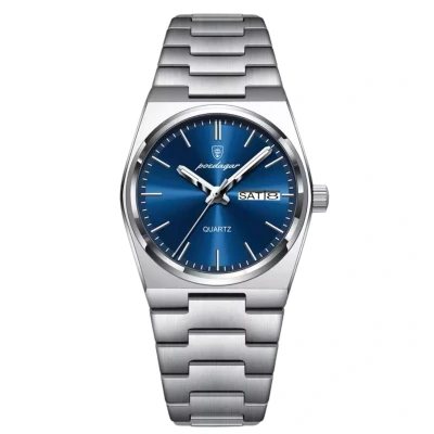 Afbeelding van Poedagar Dameshorloge Zilver en Blauw