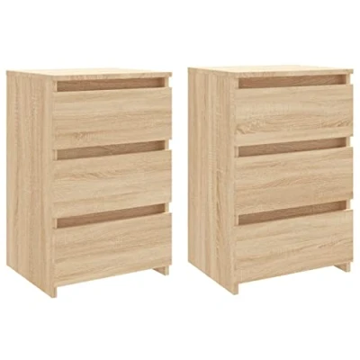 Afbeelding van vidaXL Nachtkastjes, 2 stuks, Sonoma eik, 40 x 35 62,5 cm, houttechniek