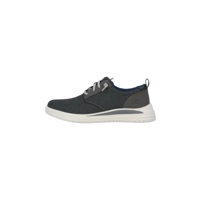 Afbeelding van Skechers Sportieve veterschoenen, Heren, Maat: 46, Grau Textiel