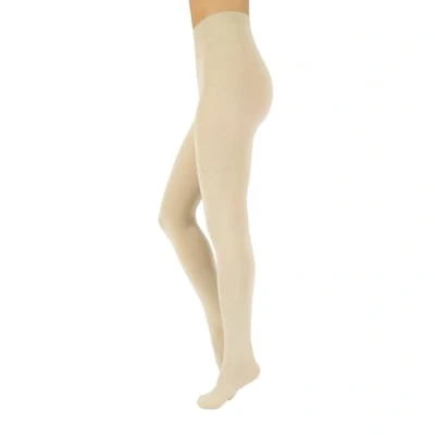 Afbeelding van CALZITALY Dikke panty van kasjmier, ondoorzichtig, voor de winter, S, M, L, XL, XXL, 3XL, 4XL, 150 DEN, Made in Italy, Ivoor