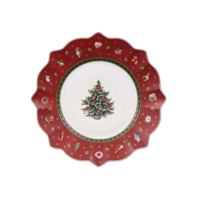 Afbeelding van Villeroy &amp; Boch Toy&#039;s Delight Ontbijtbord 24 cm Wit Kerst