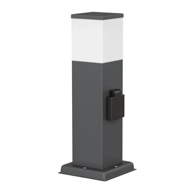 Afbeelding van ledscom.de Vuurlamp/lichtklem/tuinlamp POLLY voor buiten, IP44, 35 cm, antraciet, 1 x G9 max. 10 W, stopcontact, lange levensduur, gebruiksvriendelijk, tijdloos, lamp