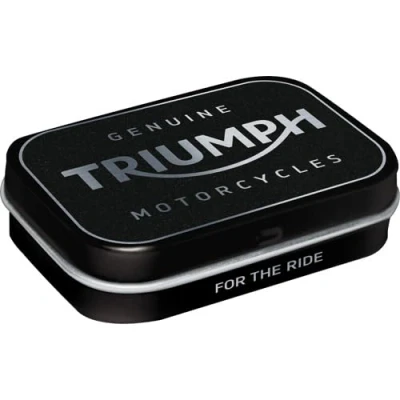 Afbeelding van Pepermunt Blik Triumph Logo Zilver
