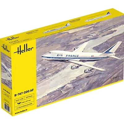 Afbeelding van 1:125 Heller 80459 B 747 AirFrance Plane Plastic Modelbouwpakket