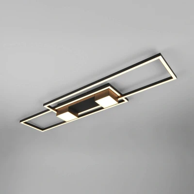 Afbeelding van Albany LED plafondlamp, zwart, 100 x 28 cm aluminium CCT dimbaar