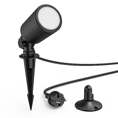 Afbeelding van Hama Wi Fi Tuinlamp met Bodempen IP65 Waterdichte Tuinspot RGB kleurenverlichting Dimbare tuinverlichting 3000 6500K kleurtemperatuur 150cm kabel Smart Solution App en Spraakbesturing Zwart