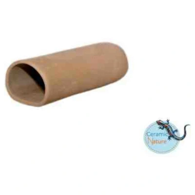 Afbeelding van Ceramicnature Leghol Rond Aquarium Ornament 9.5x4x3 cm Bruin S