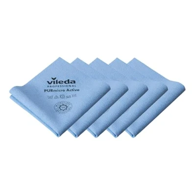 Afbeelding van Vileda Professional Purmicro Active 5 stuks blauwe doeken