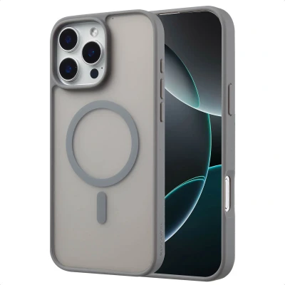 Afbeelding van imoshion Hoesje Geschikt voor iPhone 16 Pro Color Guard Backcover MagSafe Grijs