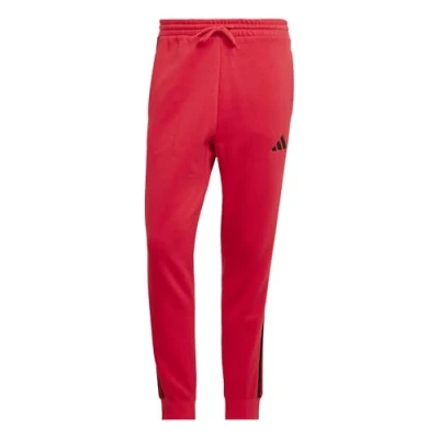 Afbeelding van adidas Sportswear Essential Three Stripes Trainingsbroek, Heren, Maat: Small, Aurora ruby/white