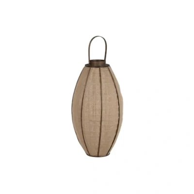Afbeelding van Kaarshouder Home ESPRIT Natuurlijk Jute Bamboe 37 x 70 cm