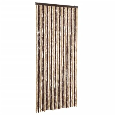 Image de vidaXL Moustiquaire Beige et marron clair 90x220 cm Chenille 240571
