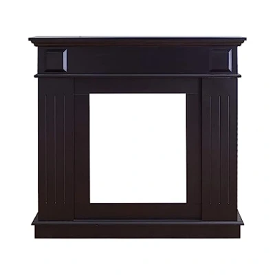 Afbeelding van Rebecca Mobili Framing mantel haard, decoratieve open zwart, hout, moderne stijl, voor woonkamer afmetingen: 101 x 109 26 cm (h b l) RE6368