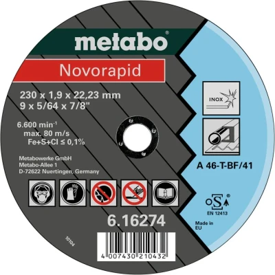 Afbeelding van Metabo 616273000 Doorslijpschijf recht 25 stuk(s)