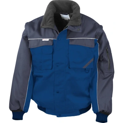 Afbeelding van Result Heavy Duty Removable Sleeve Jacket R71 Royal Blue / Navy
