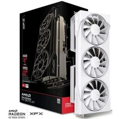 Afbeelding van XFX Swift AMD Radeon RX 9070 XT White Triple Fan Gaming Edition Videokaart 16 GB GDDR6 PCI Express 5.0 x16 1x HDMI, 3x DisplayPort