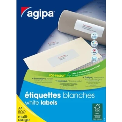 Afbeelding van agipa adres etiketten 210x148 5mm wit