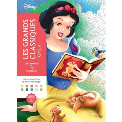 Afbeelding van Coloriages Mystères Disney Les Grands Classiques 9 kleuren op nummer kleurboek