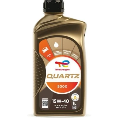 Afbeelding van Total Quartz 5000 15W 40 1L Motorolie 2166236 VOLKSWAGEN: Polo IV Hatchback, Golf 5, 4, MERCEDES BENZ: E Class Saloon, C Saloon
