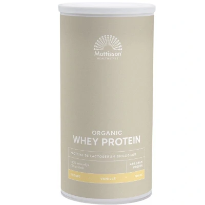 Afbeelding van Mattisson Biologische Whey Protein Vanille Ongezoet (450 gr)