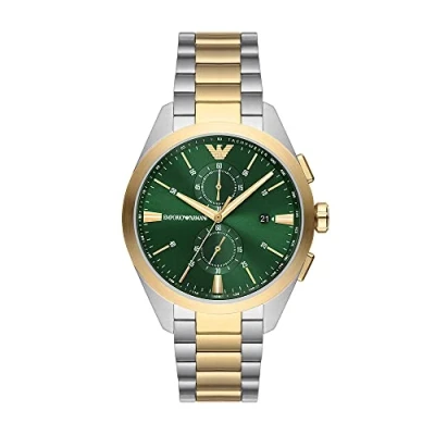 Afbeelding van Emporio Armani Chronograaf silvercoloured, Heren, Maat: One Size, Silver coloured
