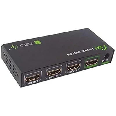 Image de TECHly HDMI 3 IN 1 OUT with Remote Control, 4Kx2K, 3D Commutateur vidéo/audio x de bureau