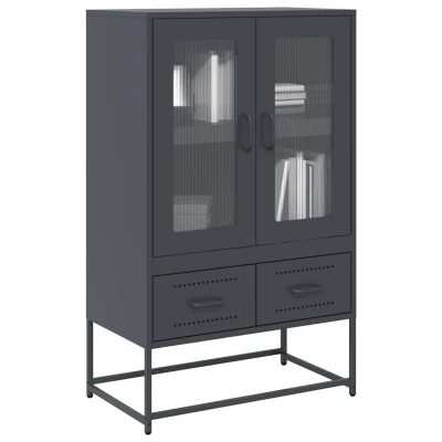 Afbeelding van vidaXL Hoge kast 68x39x111,5 cm staal antracietkleurig