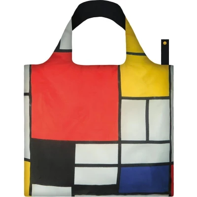 Afbeelding van Loqi opvouwbare draagtas Mondriaan